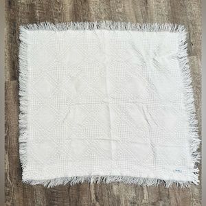 Vintage Mine Alone Baby Blanket White  36" X‎ 36"